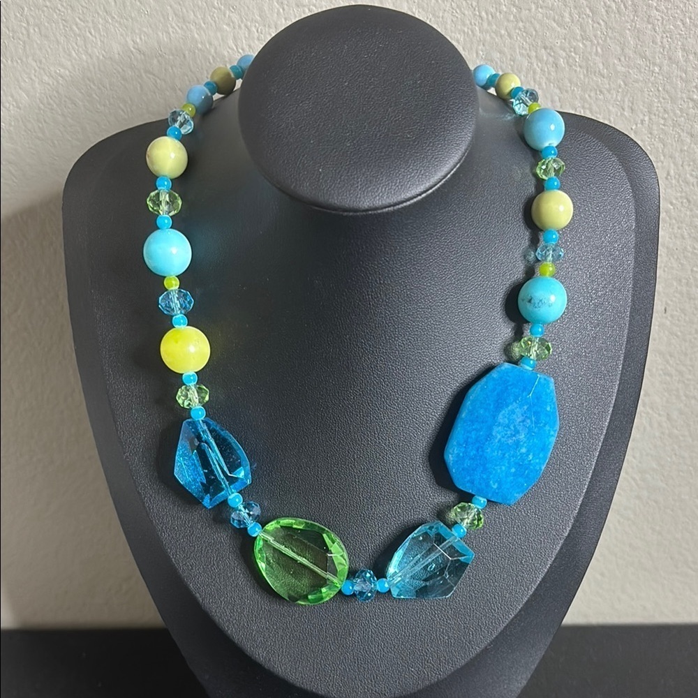 Glass Colorful Elegant Multicolor Beaded Necklace